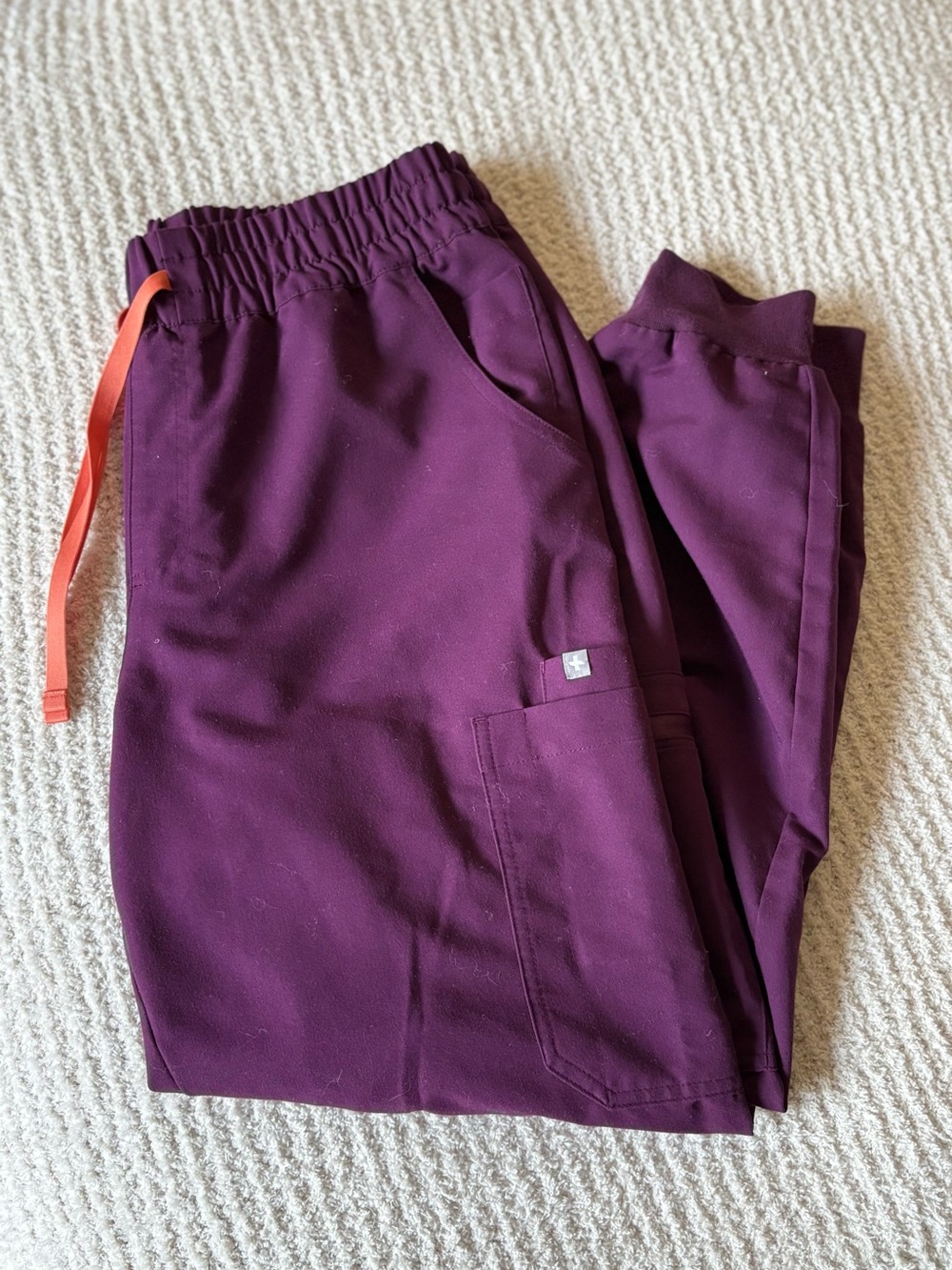 Figs Uman Relaxed Jogger Scrub Pants Purple PO# 4388 Discontinued Size Large